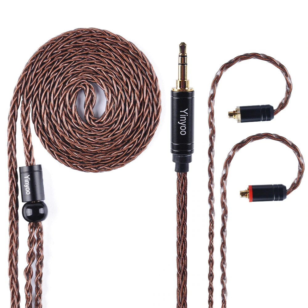 Yinyoo 8 Core Pure Copper Cable 2.5/3.5/4.4mm Balanced Cable MMCX/2pin Connector