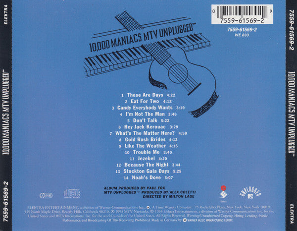 10,000 Maniacs – MTV Unplugged (Used) (Mint Condition) CD