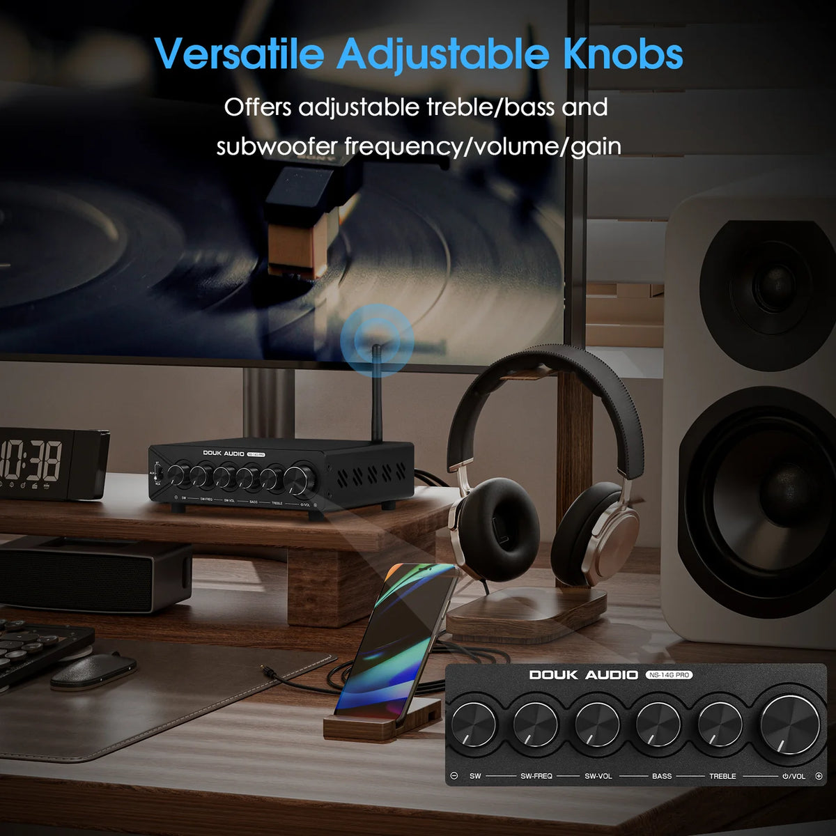 Douk Audio NS-14G Pro Class D 2.1 Integrated Amplifier