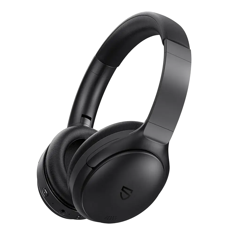 Bluetooth Headphones, SoundPEATS A6 Hybrid Active Noise Cancelling  Headphones, Bluetooth Earphones Over-Ear Headphones, 38 Hours Playtime(ANC  Off), USB-C Charge, Foldable Design with Ergonomic Headband, Memory Foam  Earcups, Multi-point Rotation