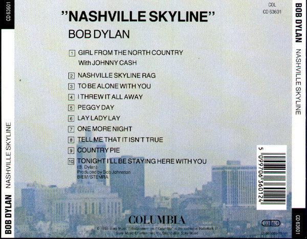 Bob Dylan - Nashville Skyline (Used) (Mint Condition) CD