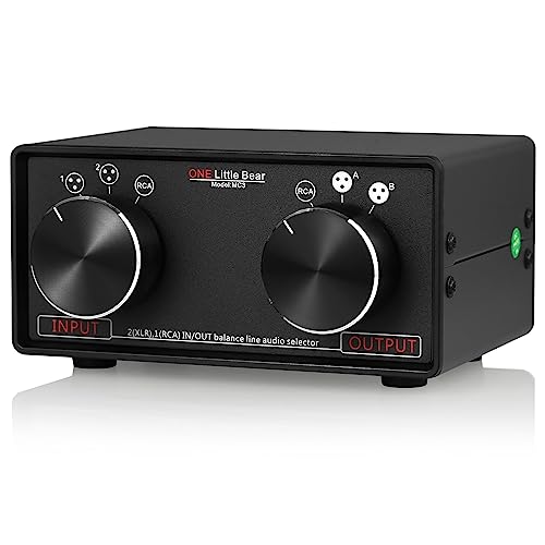 Little Bear MC3 3-IN-3-OUT XLR Balanced / RCA Stereo Converter Audio Selector Box Passive Preamp