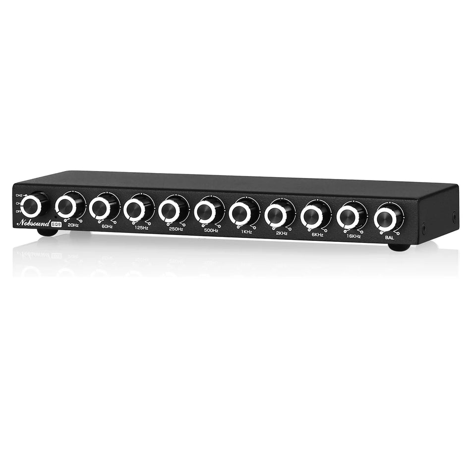 Nobsound EQ9 HiFi 9-Band Stereo EQ Preamp Analog Equalizer Audio Processor for Home/Car