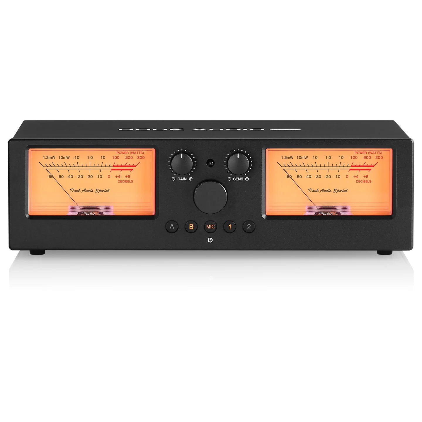 Douk Audio VU3PRO Amplifier/Speaker Selector VU Meter 2-IN-2-OUT Switcher Box
