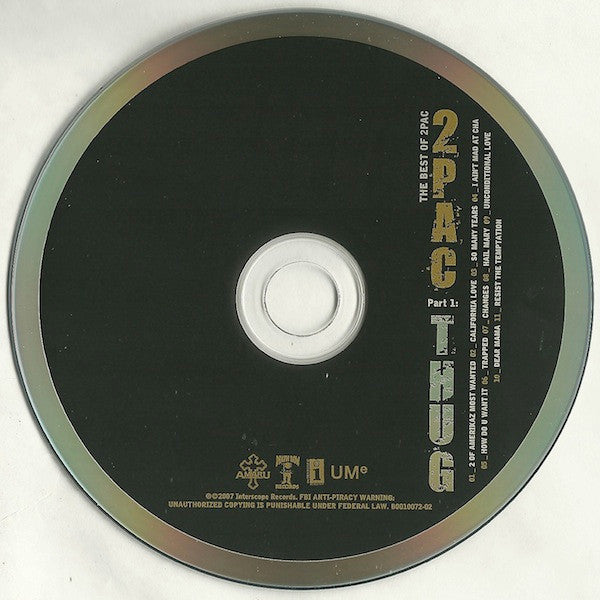 2Pac – The Best Of 2Pac - Part 1: Thug (Used) (Mint Condition) CD