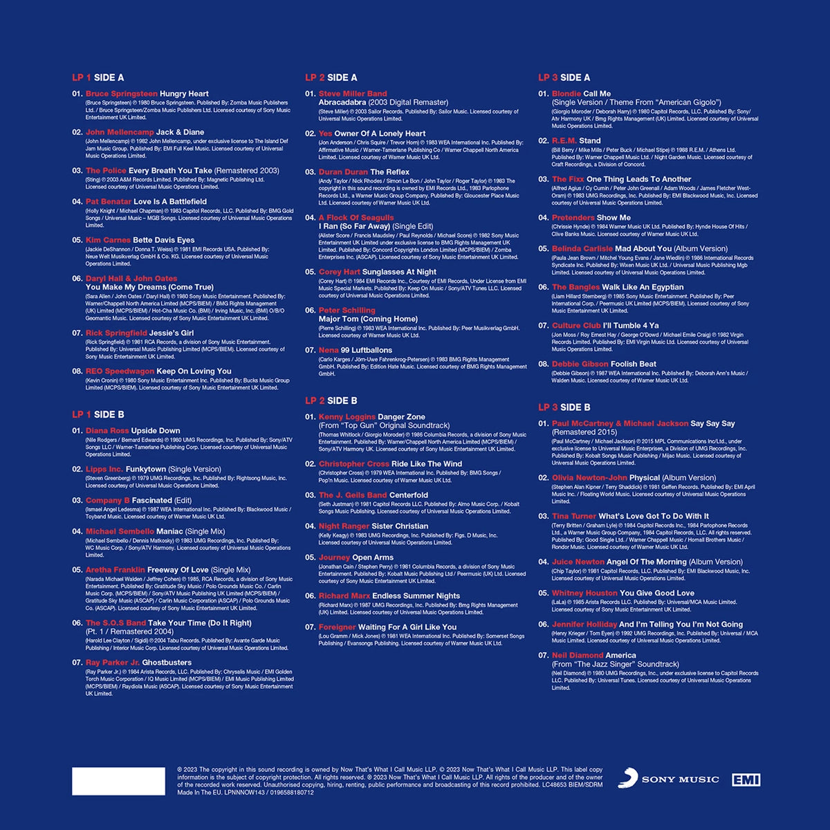 Various Artists - NOW That's What I Call USA: The 80s - 3 Discs