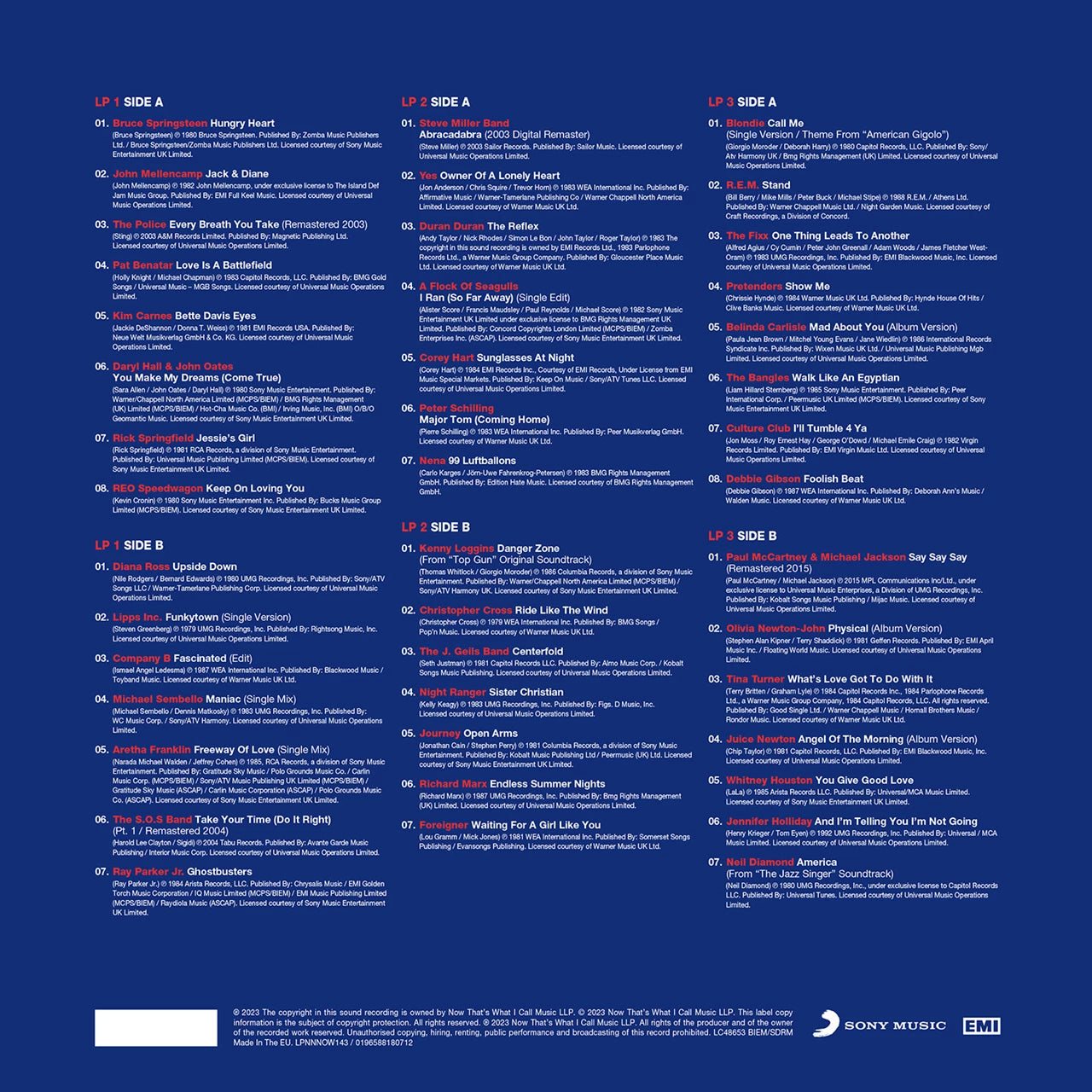 Various Artists - NOW That's What I Call USA: The 80s - 3 Discs