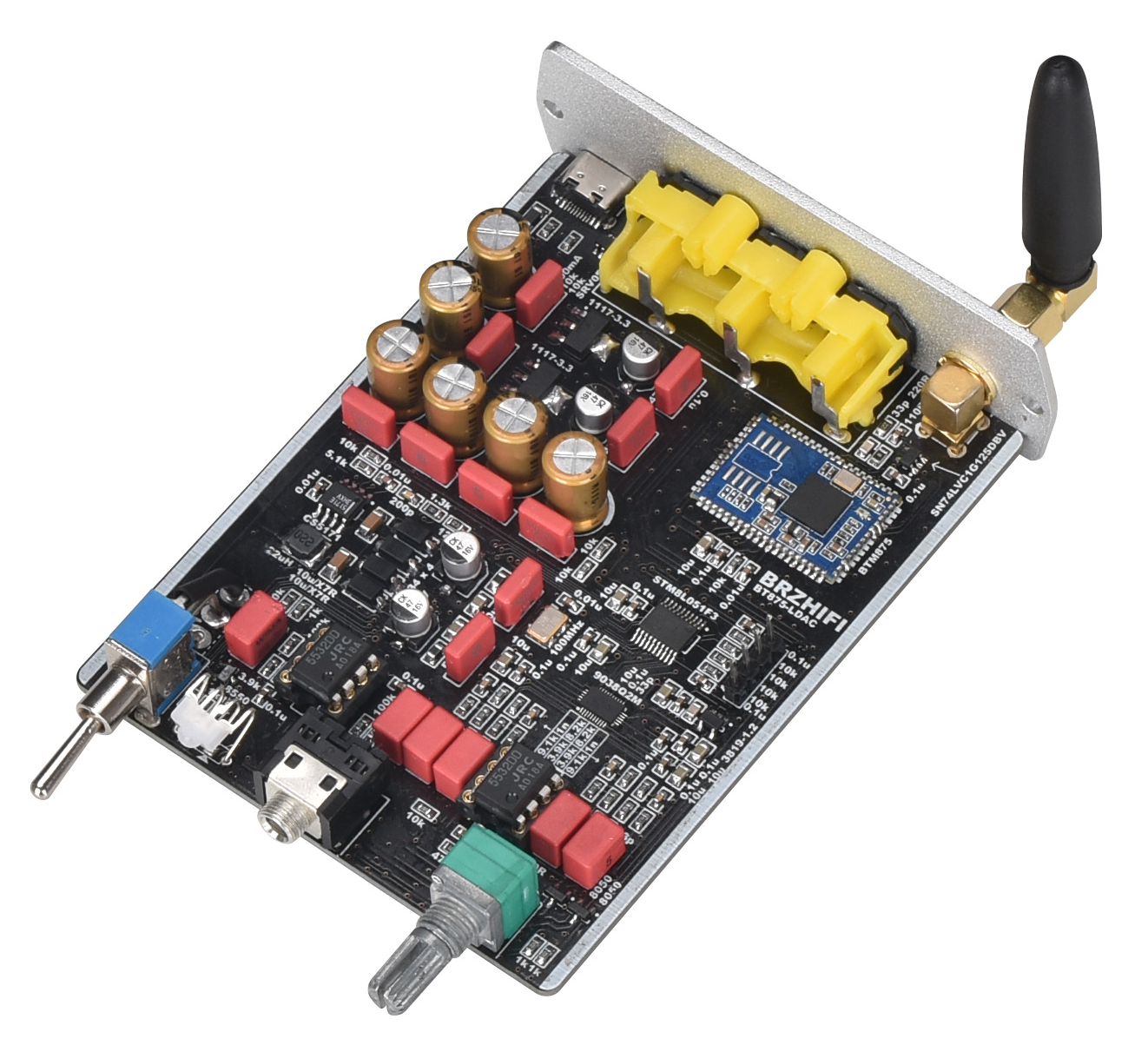 BRZHIFI Bluetooth Audio Power Amplifier & Receiver DAC-BR20-B