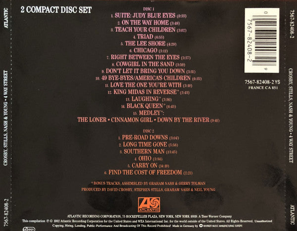 Crosby, Stills, Nash & Young – 4 Way Street 2 Discs (Used) (Mint Condition) CD