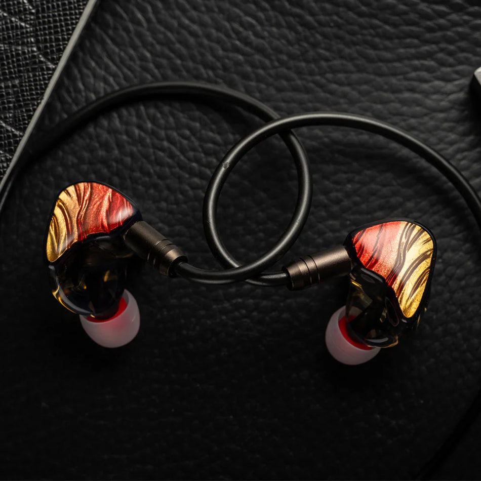 Kinera Celest IgniteX Beast 1 DD+1 BA Hybrid Dual Driver In Ear Monitors - Golden Red Kuno (Open Box)