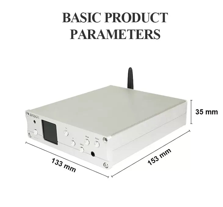 BRZ HiFi Power Amplifier Audio Decoder DAC-SU5N3D