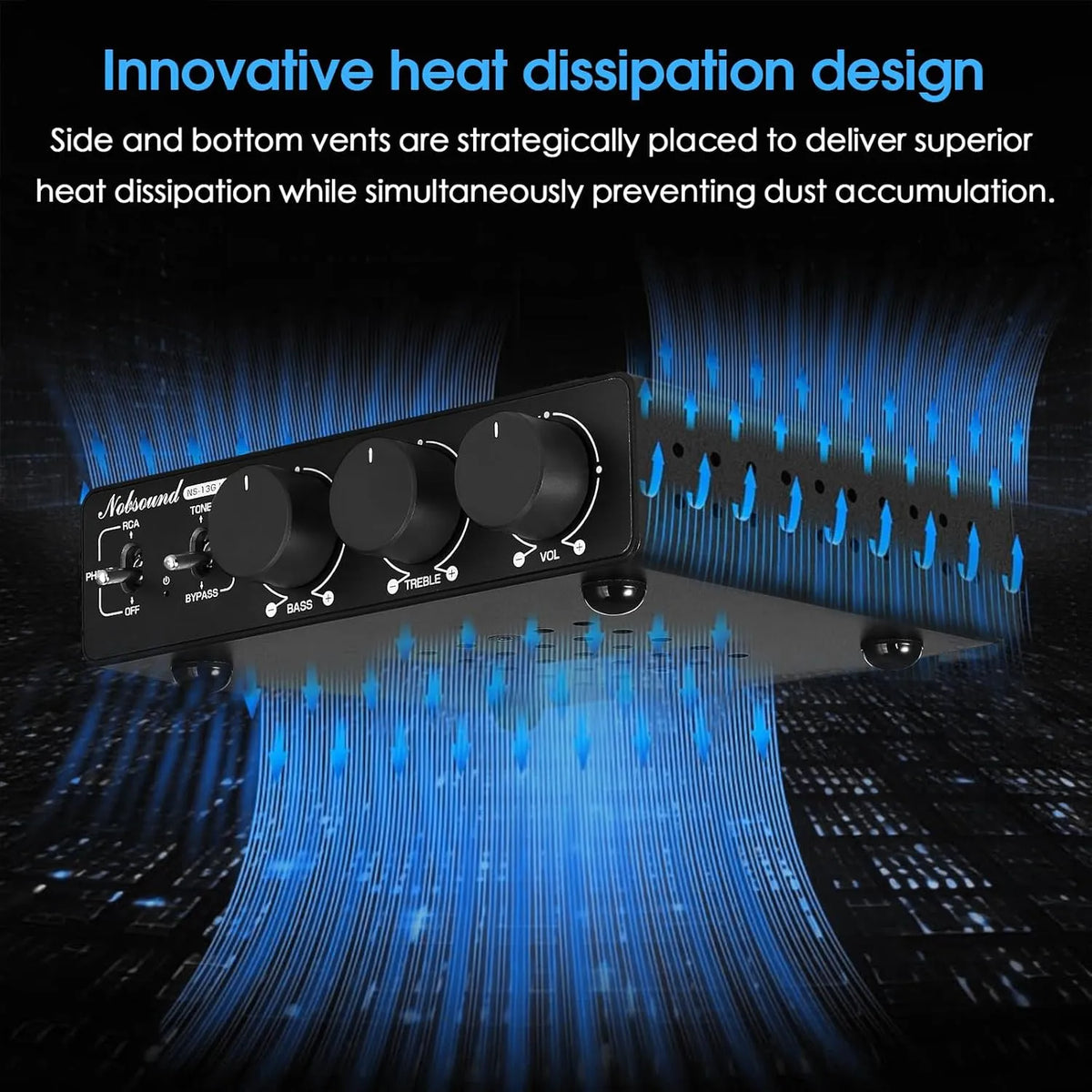 Douk Audio NS-13G MAX 300Wx2 Stereo Hi-Fi Class D Amplifier with Phono Input