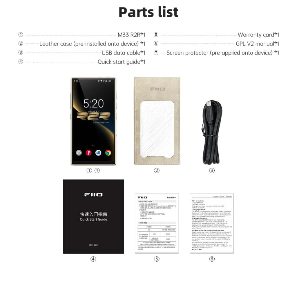 FiiO M33 R2R Portable Smart Hi-Res Audio Player