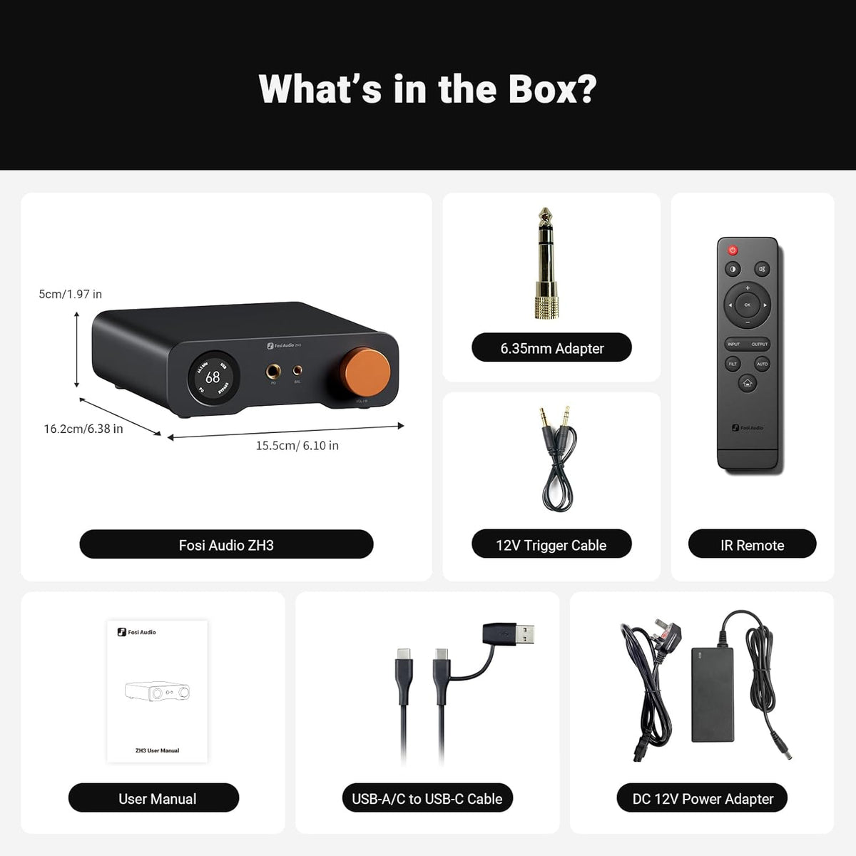 Fosi Audio ZH3 DAC and Headphone Amp