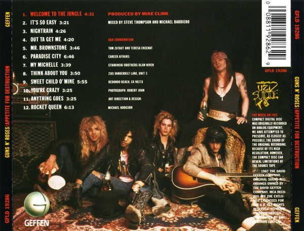 Guns N' Roses - Appetite For Destruction (Used) (Mint Condition) CD