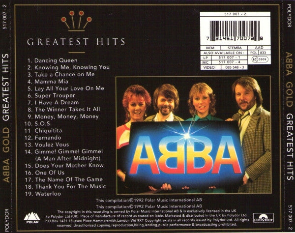ABBA – Gold (Greatest Hits) (Used) (Mint Condition) CD