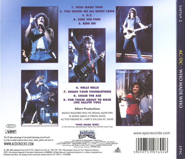 AC/DC – Who Made Who (Brand New) Vinyl