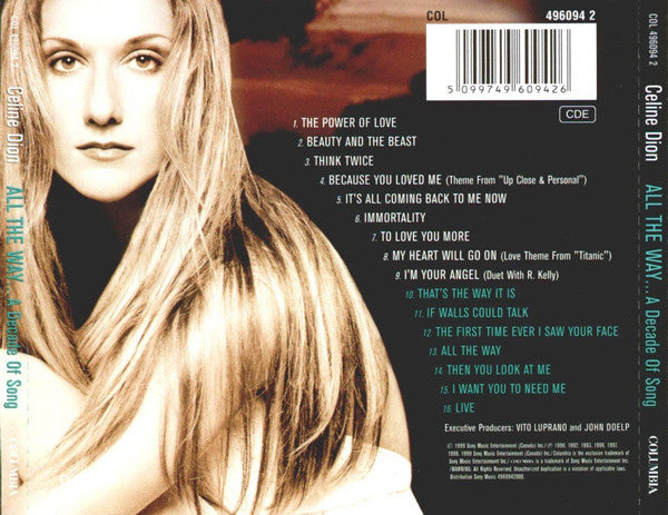 Celine* – All The Way... A Decade Of Song (Used) (Mint Condition) CD