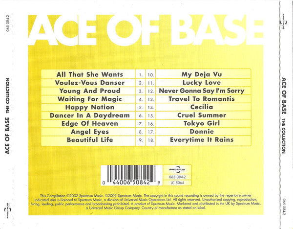 Ace Of Base – The Collection (Used) (Mint Condition) CD