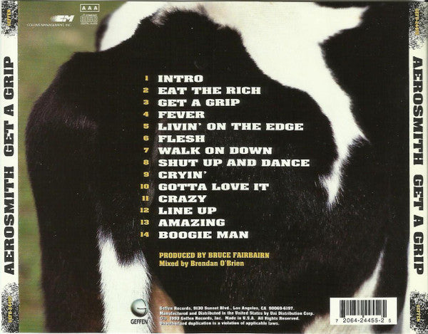 Aerosmith – Get A Grip (Used) (Mint Condition) - CD