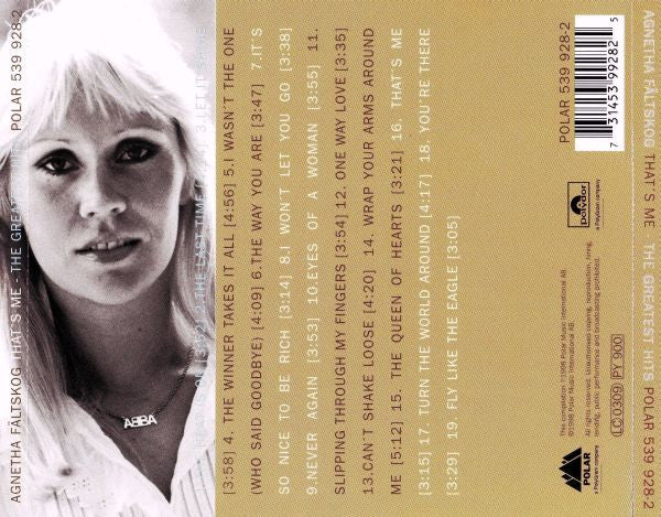 Agnetha Fältskog – That's Me - The Greatest Hits (Used) (Mint Condition) CD