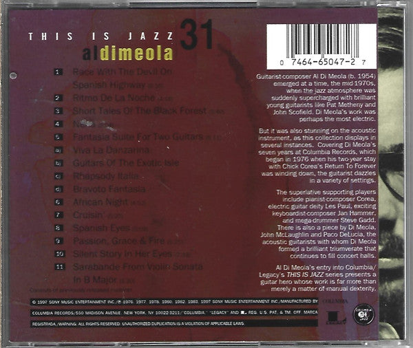 Al Di Meola – This Is Jazz Volume 31 (Used) (Mint Condition) CD
