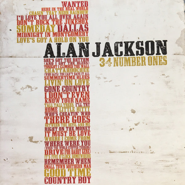 Alan Jackson (2) – 34 Number Ones 2 Discs (Used) (Mint Condition)