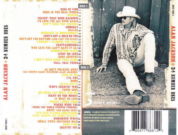 Alan Jackson (2) – 34 Number Ones 2 Discs (Used) (Mint Condition) CD