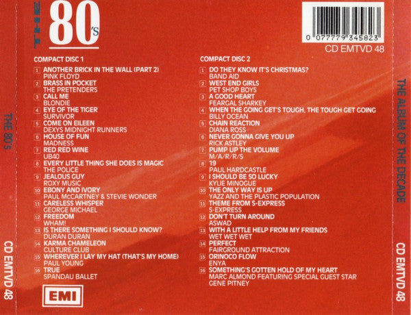 Various – The 80's - The Album Of The Decade 2 Discs (Used) (Mint Condition)