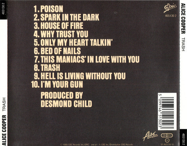 Alice Cooper (2) – Trash (Used) (Mint Condition) CD