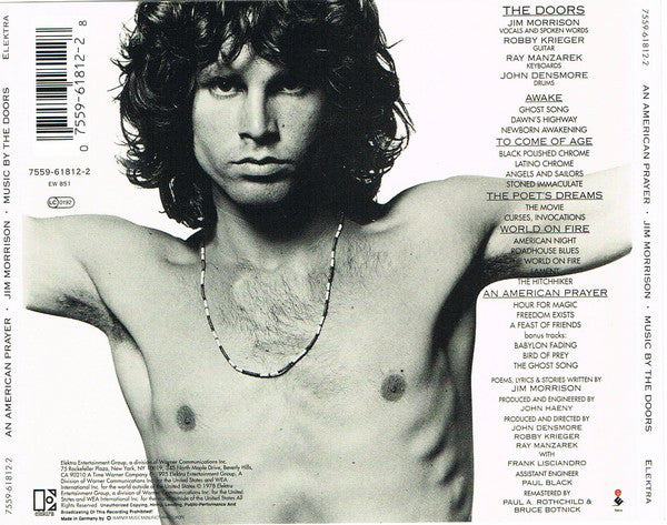 Jim Morrison Music By The Doors – An American Prayer (Used) (Mint Condition) CD