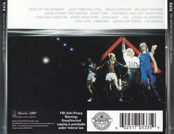 Asia – The Definitive Collection (Used) (Mint Condition) - CD