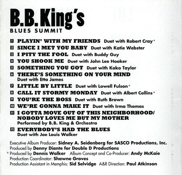 B.B. King – Blues Summit (Used) (Mint Condition) CD