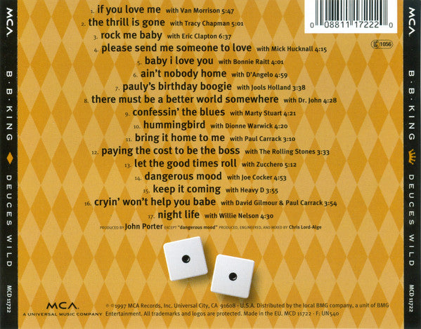 B.B. King – Deuces Wild (Used) (Mint Condition) CD