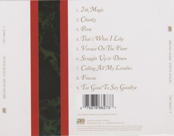 Bruno Mars – XXIVK Magic (Used) (Mint Condition) CD