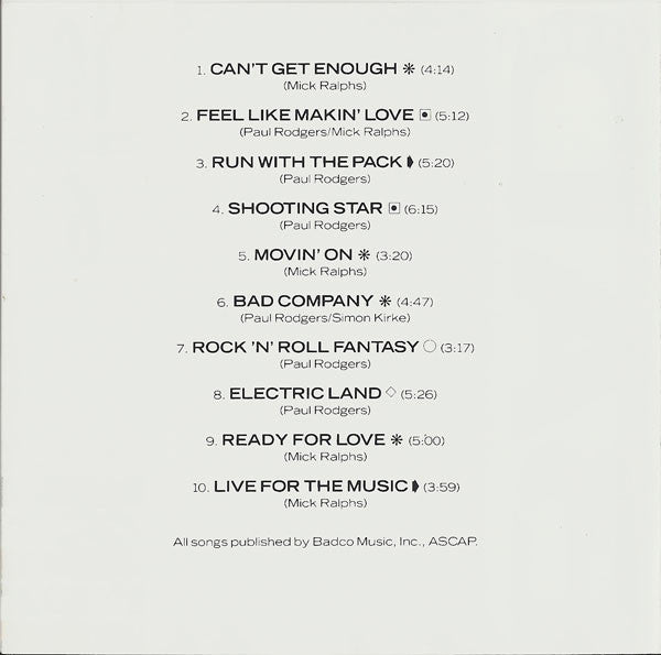 Bad Company (3) – 10 From 6 (Used) (Mint Condition) CD