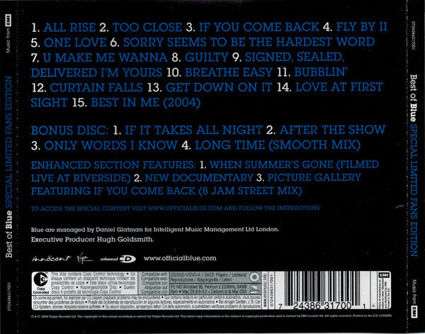 Blue (5) – Best Of Blue (Special Limited Fans Edition) (Used) (Mint Condition) CD