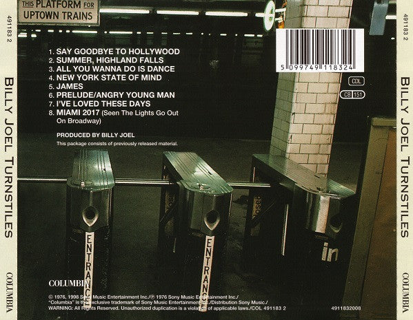 Billy Joel – Turnstiles (Used) (Mint Condition) CD