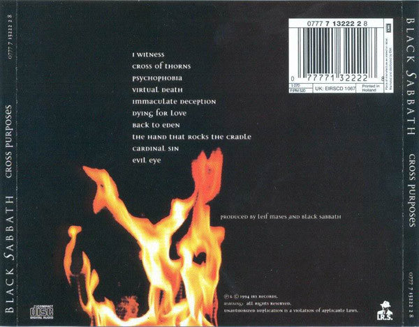 Black Sabbath – Cross Purposes (Used) (Mint Condition) - CD