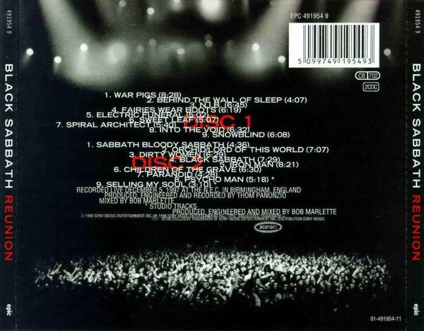 Black Sabbath – Reunion - 2 Discs (Used) (Mint Condition) CD