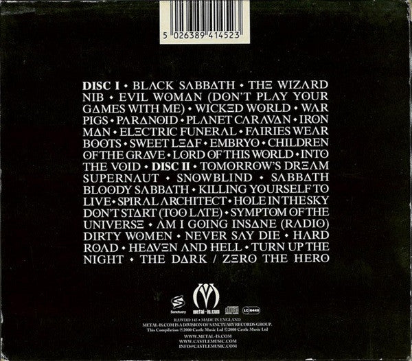 Black Sabbath – The Best Of Black Sabbath - 2 Discs (Used) (Mint Condition) CD