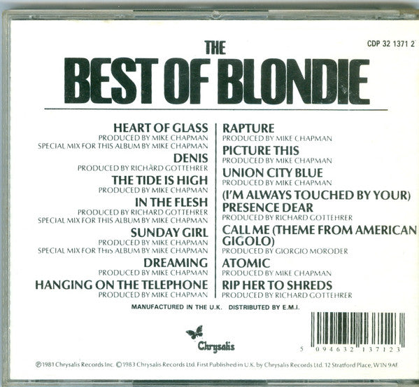 Blondie – The Best Of Blondie (Used) (Mint Condition) - CD