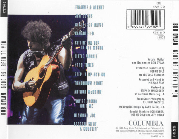 Bob Dylan – Good As I Been To You (Used) (Mint Condition) CD