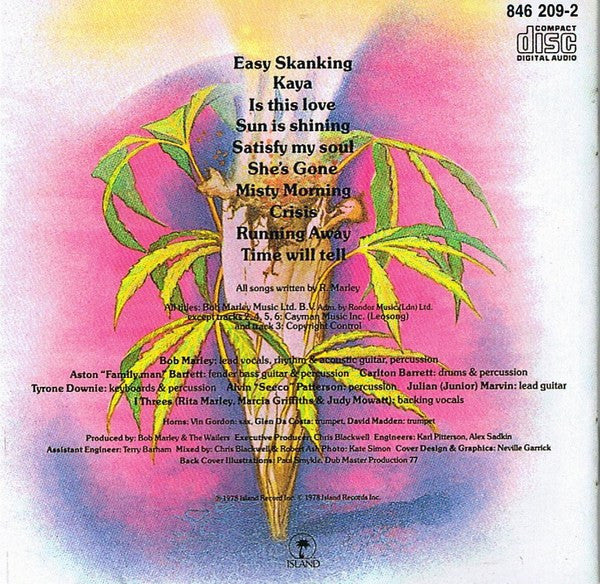 Bob Marley & The Wailers – Kaya (Used) (Mint Condition) CD