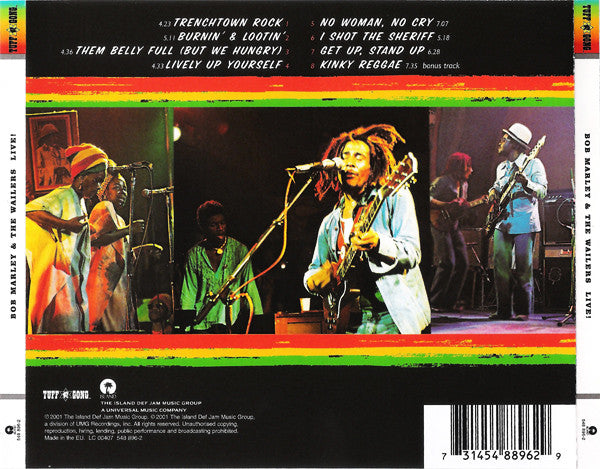 Bob Marley & The Wailers – Live! (Used) (Mint Condition) CD