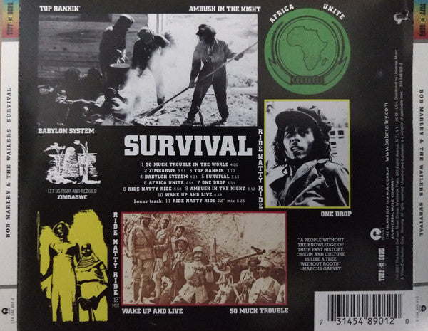 Bob Marley & The Wailers – Survival (Used) (Mint Condition) CD