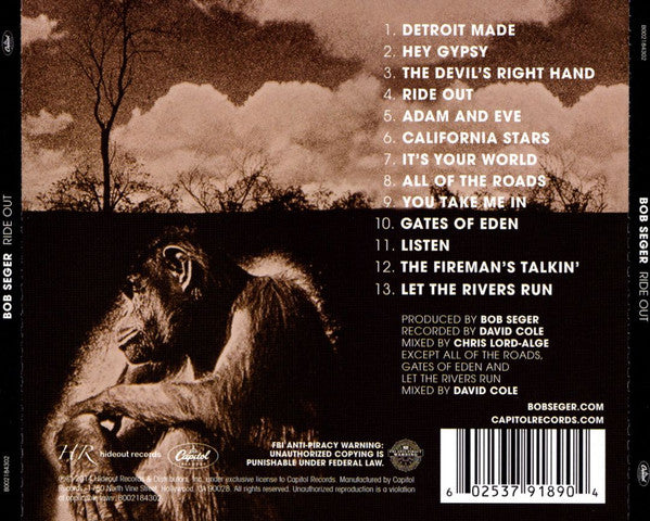 Bob Seger – Ride Out (Used) (Mint Condition) CD