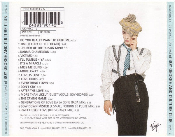 Boy George And Culture Club – At Worst... The Best Of (Used) (Mint Condition) CD