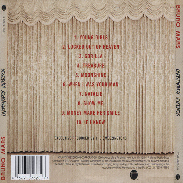 Bruno Mars – Unorthodox Jukebox (Used) (Mint Condition) CD