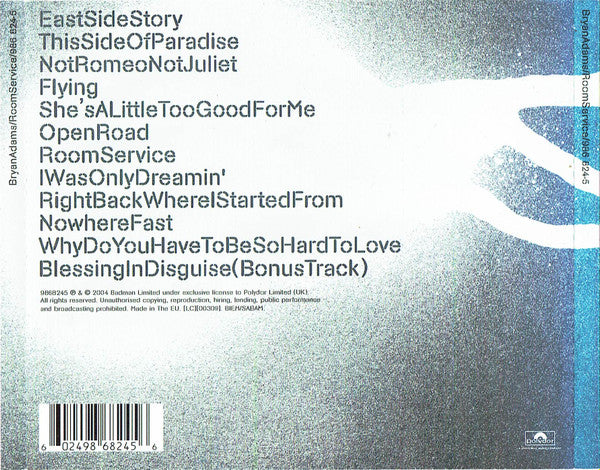Bryan Adams – Room Service (Used) (Mint Condition) CD